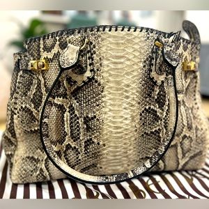 Henri Bendel snakeskin tote